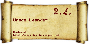Uracs Leander névjegykártya